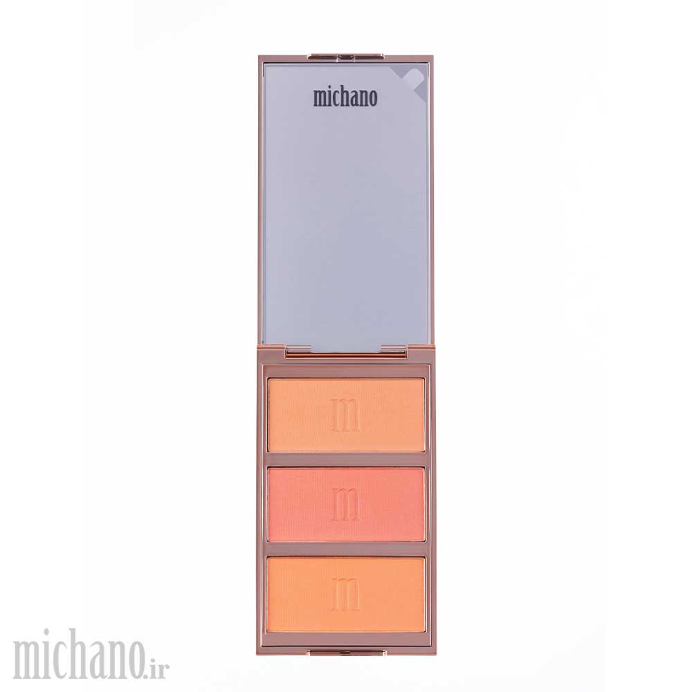 پالت رژگونه 3 رنگ میچانو MICHANO Blush Palette در ۴ طیف رنگی
