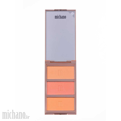 پالت رژگونه 3 رنگ میچانو MICHANO Blush Palette در ۴ طیف رنگی